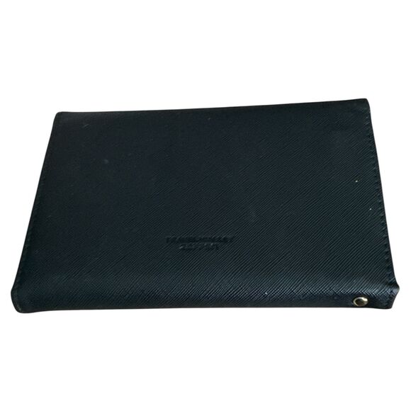 Travel Wallet Organizer Passport Holder Black Faux Leather Zoppen Style + Pen - Picture 2 of 6